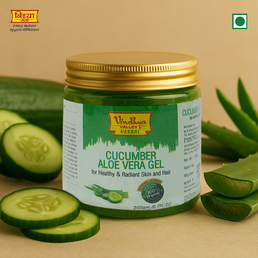 एलोवेरा ककड़ी जेल – ठंडक और नमी देने वाला स्किन केयर