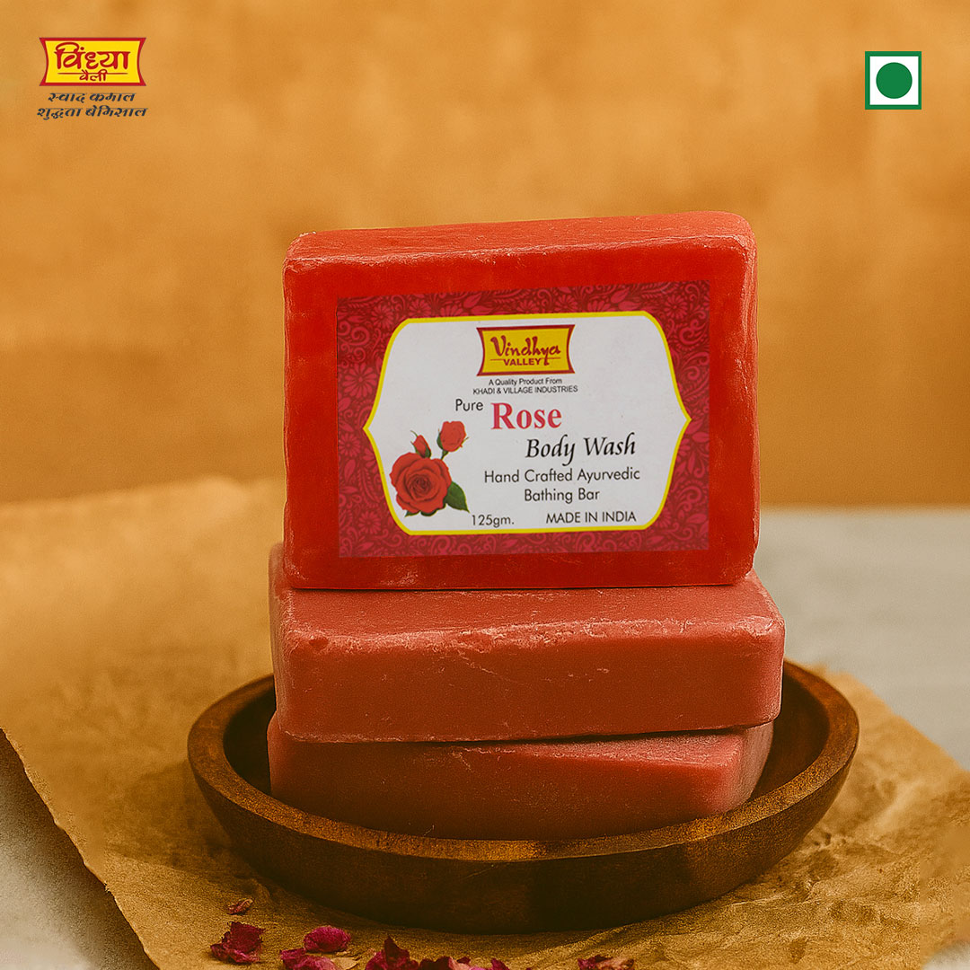 विंध्या वैली रोज़ बॉडी वॉश बाथिंग बार