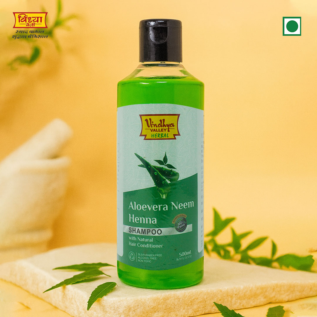 विंध्या वैली एलोवेरा नीम हिना शैम्पू