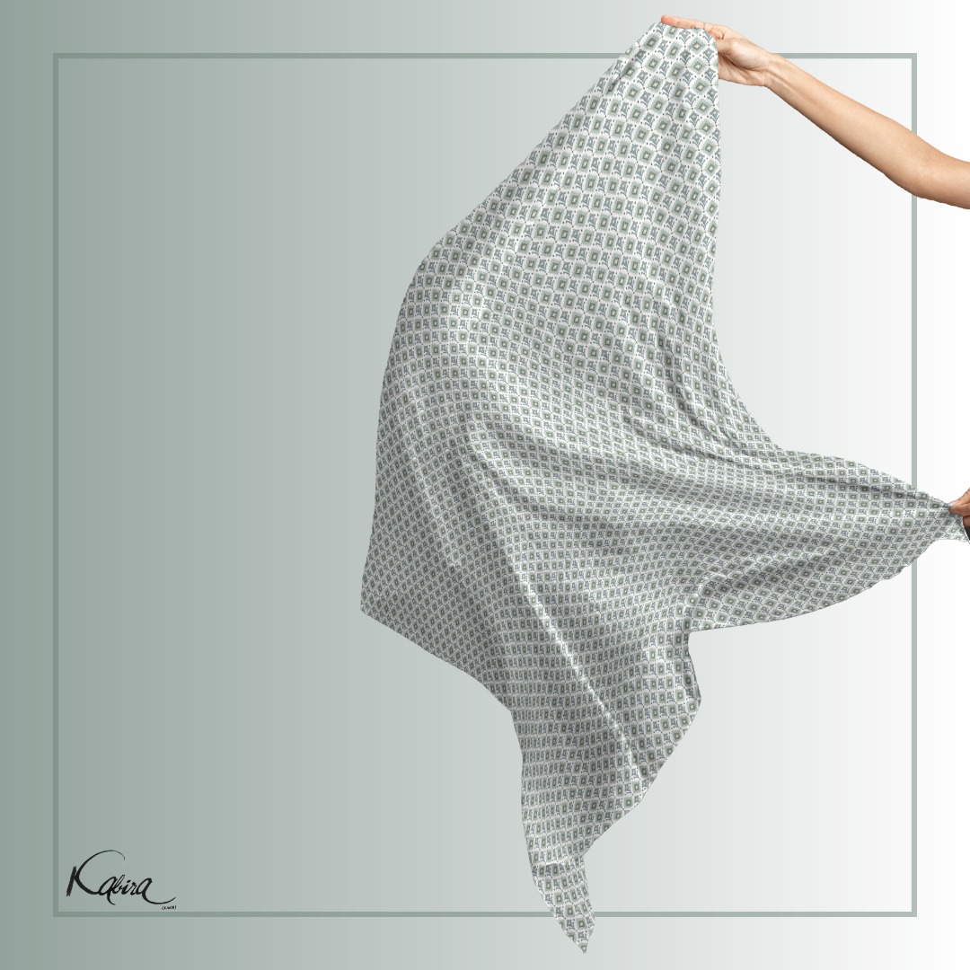 डिजिटल प्रिंट मसलिन खादी स्टोल