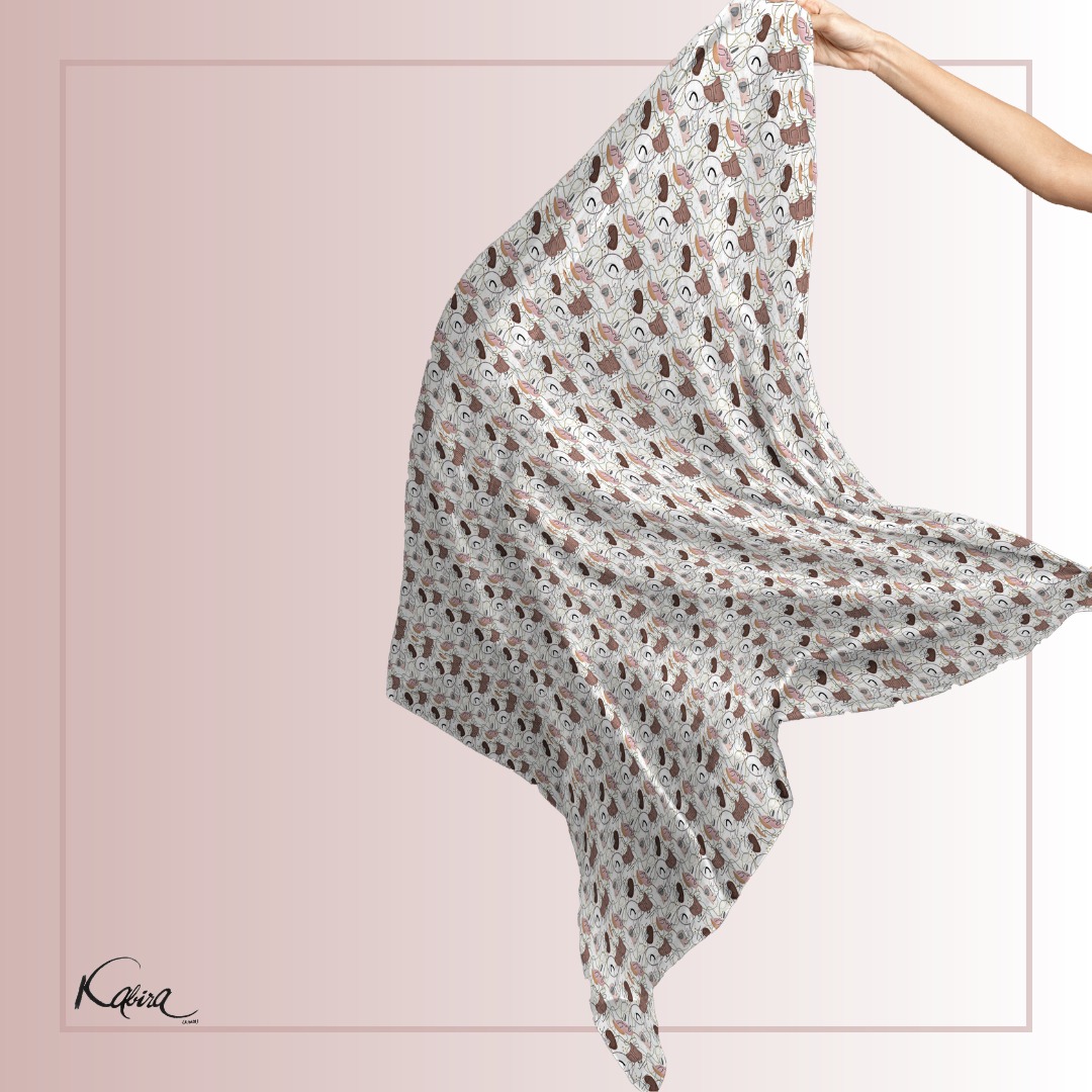 डिजिटल प्रिंट मसलिन खादी स्टोल – सहज और आकर्षक