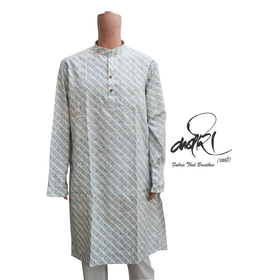 स्क्रीन प्रिंट लॉन्ग कुर्ता – सादगी और व्यावहारिकता का समन्वय